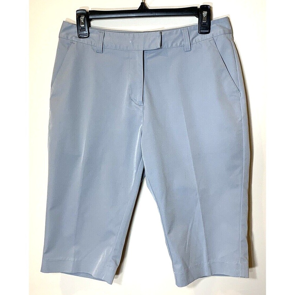 Adidas Golf Shorts Womens 4 Gray Bermuda Knee‎ Length Stretch Climacool